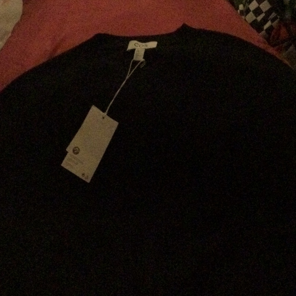 COS oversized-fit wool t-shirt dress